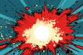 Comic book explosion background. Pop art style. Vector illustration - Ai Generated Royalty Free Stock Photo