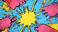Comic book explosion background. Pop art style. Vector illustration Royalty Free Stock Photo