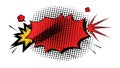 Comic Book Explosion Red Pop Art, vector design Generative AI Royalty Free Stock Photo
