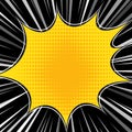 Comic book explosion superhero pop art style radial lines background. Manga or anime speed frame Royalty Free Stock Photo