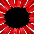 Comic book explosion superhero pop art style radial lines background. Manga or anime speed frame Royalty Free Stock Photo