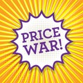 Comic book explosion with text Price War