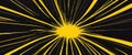 Comic book explosion Yellow radial lines with dots Halftone. Anime style Royalty Free Stock Photo