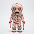 Poltergeist Vinyl Toy With Deranged Head And Red Eyes Royalty Free Stock Photo