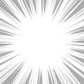 Comic Book Flash Explosion Radial Background. Vector Royalty Free Stock Photo
