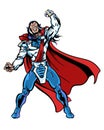 Comic book illustrated mutant leader super character Royalty Free Stock Photo