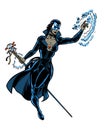 Comic book illustrated voodoo mystic character