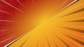 Comic book page background with halftone effects. Orange sunburst vector illustration Royalty Free Stock Photo