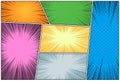 Comic book page colorful explosion composition Royalty Free Stock Photo