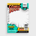 Comic book page cover design concept Royalty Free Stock Photo