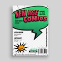 Comic book page cover template design Royalty Free Stock Photo