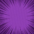 Comic book page purple background Royalty Free Stock Photo