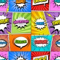 Comic book page seamless pattern Royalty Free Stock Photo