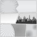 Comic book page template Royalty Free Stock Photo