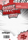 Comic book page template design. Magazine cover Royalty Free Stock Photo