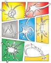 Comic Book Page Template with Effects Royalty Free Stock Photo