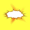 Comic book pop art cloud bang explosion template