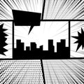 Comic book pop art monochrome mock up Royalty Free Stock Photo