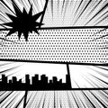 Comic book pop art monochrome mock up Royalty Free Stock Photo