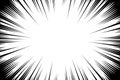 Comic book radial lines background. Manga speed frame. Explosion vector illustration. Star burst or sun rays abstract backdrop Royalty Free Stock Photo