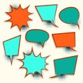 Comic book retro colored empty speech bubble Royalty Free Stock Photo