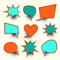 Comic book retro colored empty speech bubble Royalty Free Stock Photo