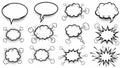 Comic book sound effects isolated on white background Royalty Free Stock Photo