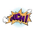 Comic book sound ouch, noise effect Royalty Free Stock Photo