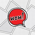 Comic book speech bubble, cartoon sound effect. Hand drawn pop art style sign vector illustration.