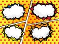 Comic book speech bubble set vector background Royalty Free Stock Photo