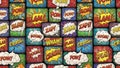 Comic Book Speech Bubbles Background Pattern Royalty Free Stock Photo