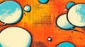 Comic book speech bubbles on an orange background Royalty Free Stock Photo
