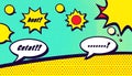 Comic book speech bubbles, pop art style, graphic design elements, Stock Photo, Generative AI Royalty Free Stock Photo