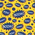 Comic Book Speech Bubbles Seamless Pattern. Royalty Free Stock Photo