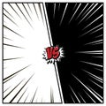 Comic styled background. Black-White versus, vector Royalty Free Stock Photo