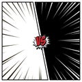 Comic styled background. Black-White versus, vector