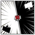 Comic styled background. Black-White versus, vector Royalty Free Stock Photo