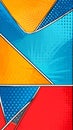 Comic book style background with vibrant colors and halftone patterns Royalty Free Stock Photo