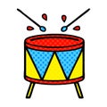 comic book style cartoon of a beating drum Royalty Free Stock Photo