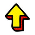 comic book style cartoon directional arrow Royalty Free Stock Photo