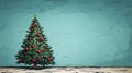 Comic book style Christmas tree background wide banner with copy space area