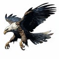 Comic Book Style Eagle In Flight Image By Travis Charest Royalty Free Stock Photo
