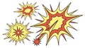 Comic Book Style Explosion Bubble for Action and Surprise Effects, vector design Generative AI Royalty Free Stock Photo