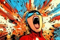 Comic book style explosion Royalty Free Stock Photo