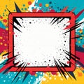 comic book style frame on a colorful background Royalty Free Stock Photo