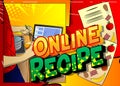 Comic book style poster for sharing recipe online.