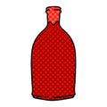comic book style quirky cartoon red wine bottle Royalty Free Stock Photo