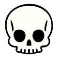 comic book style quirky cartoon skull