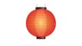 Red Japanese Paper Lantern Vector Illustration Royalty Free Stock Photo