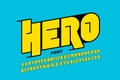 Comic book style superhero display font Royalty Free Stock Photo